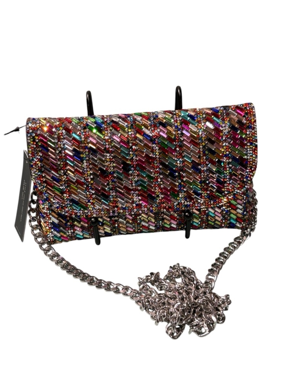 C.O.G. New York Multi Rhinestone Crystal Evening Clutch Crossbody NWT